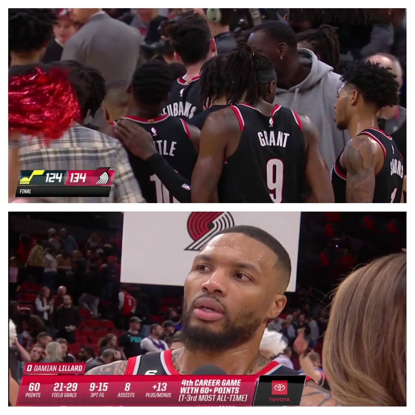 开拓者大胜奇才，利拉德打出全面表现