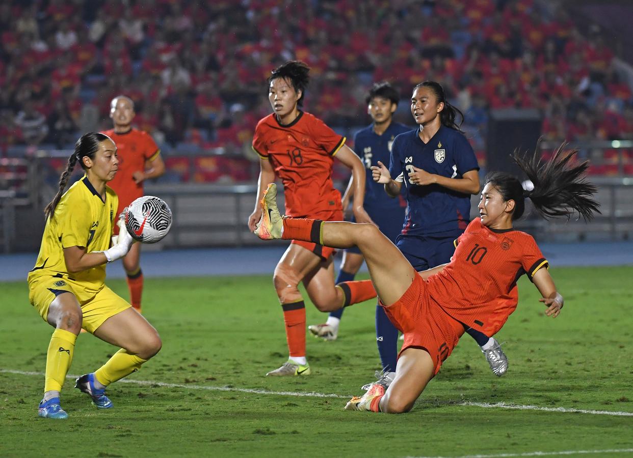 女足国际友谊赛中，中国队获得胜利